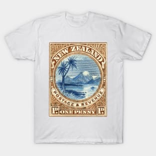 Vintage New Zealand Stamp Design T-Shirt